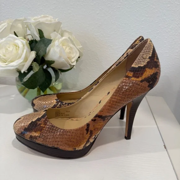 Coach Buffy Python/Snake Print High Heels Size 9.5 - Picture 5 of 16